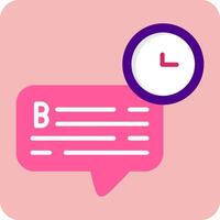 Chat Time Vector Icon