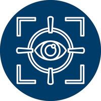 icono de vector de exploración ocular