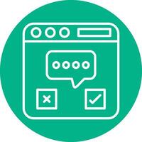 Browser Chat Vector Icon