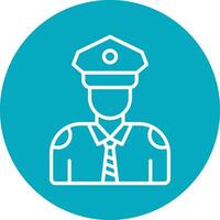 icono de vector de guardia de seguridad