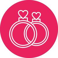 Wedding Rings Vector Icon