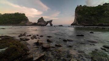 Bali Nusa Penida Island Indonesia Beautiful Nature Diamond Atuh Beach Cliff Time Lapse video