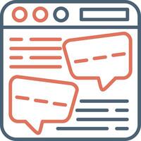 Browser Chat Vector Icon