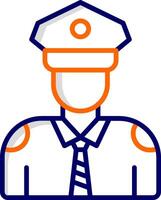 icono de vector de guardia de seguridad