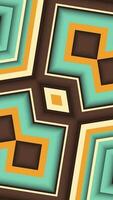 Vertical video - colorful retro kaleidoscopic geometric abstract background suggestive of a vintage masonic pattern. This ornate background animation is HD and a seamless loop.