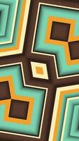 Vertical video - colorful retro kaleidoscopic geometric abstract background suggestive of a vintage masonic pattern. This ornate background animation is HD and a seamless loop.