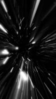 Vertical video - glowing white digital data particles swirling at high speed. Super fast particle explosion animation. This exploding particles motion background is HD and a seamless loop.