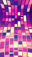 Vertical video - colorful vibrant shiny background with a gently moving mosaic pattern of glossy plastic geometric shapes. This trendy multicolored background animation is full HD and looping.