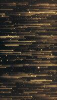 Vertical video - abstract background animation with glittering gold particles and shooting golden stars. This luxury shiny awards ceremony motion background animation is full HD and a seamless loop.