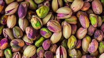 AI generated Natures Bounty - Roasted and Open Pistachios with Organic Texture photo