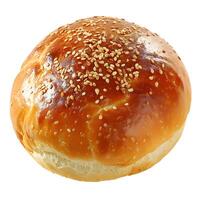 AI generated Kaiser Roll Isolated  on White Background - Negative Space, Centered, Front View photo