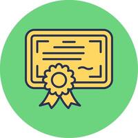 icono de vector de certificado