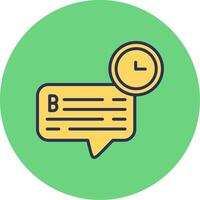 Chat Time Vector Icon