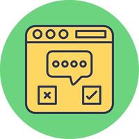 Browser Chat Vector Icon