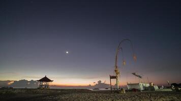 Sanur de praia antes melasti nascer do sol Tempo lapso video