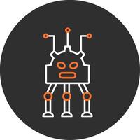 Robotics Blue Filled Icon vector