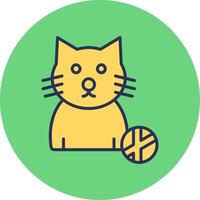 icono de vector de gato