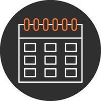 Calendar Blue Filled Icon vector