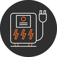 Uninterrupted Power Supply Blue Filled Icon vector