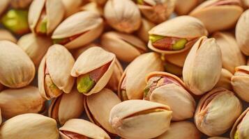 AI generated Natures Bounty - Roasted and Open Pistachios with Organic Texture photo