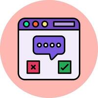 Browser Chat Vector Icon