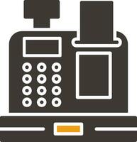 Cash Machine Glyph Two Colour Icon vector