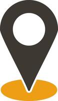Starred Location Glyph Two Colour Icon vector