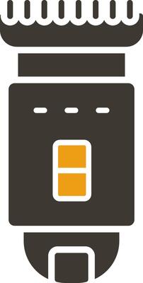 Shaving Machine Glyph Two Colour Icon