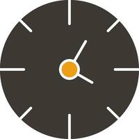 Clock Glyph Two Colour Icon vector