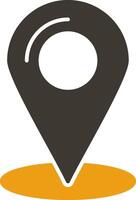 Location Glyph Two Colour Icon vector