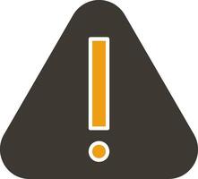 Warning Glyph Two Colour Icon vector