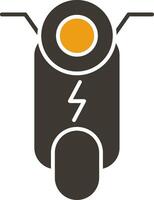 Scooter Glyph Two Colour Icon vector