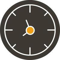 Time Glyph Two Colour Icon vector