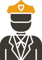 Police Glyph Two Colour Icon vector