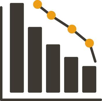 Decrease Glyph Two Colour Icon vector