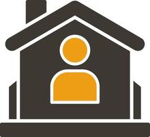 Residential User Glyph Two Colour Icon vector