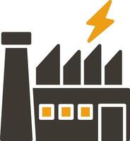 Power Plant Glyph Two Colour Icon vector