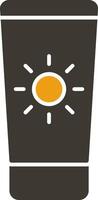 Sun Cream Glyph Two Colour Icon vector