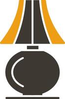 Table Lamp Glyph Two Colour Icon vector