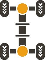 Chassis Glyph Two Colour Icon vector