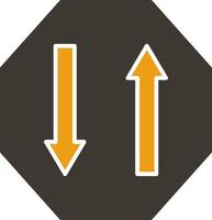 Two Way Glyph Two Colour Icon vector