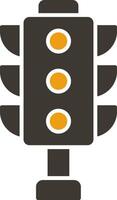 Traffic Lights Glyph Two Colour Icon vector