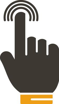 Tap Glyph Two Colour Icon