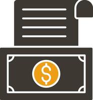 Invoice Glyph Two Colour Icon vector