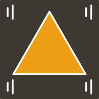 Triangle Glyph Two Colour Icon vector