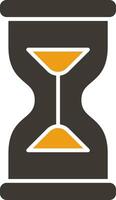 Hourglass Glyph Two Colour Icon vector