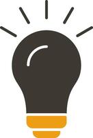 Bulb Glyph Two Colour Icon vector
