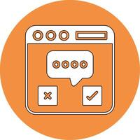 Browser Chat Vector Icon