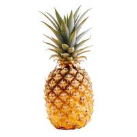 AI generated Fresh Pineapple - Juicy Tropical Fruit Isolated on White Background photo