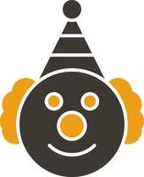 Clown Glyph Two Colour Icon vector